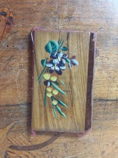 Trousse de couture de sac en bois Nice décor fleur peint à la main