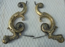 PAIRE D'ANCIENS GRANDS PIEDS BRONZE DE CONSOLE OU MEUBLE  PIEDS GRIFFE XIXème