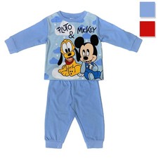 Pyjama Officiel DISNEY Mickey Mouse En Coton À Manches Longues Pour Bébé 3436