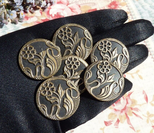 Lot anciens boutons décor - lot,