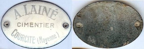 Plaque sonnette courcite - plaque,