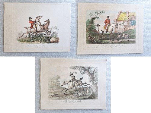 Lot gravures équestres - gravures,