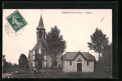 Cpa thibouville eglise - thibouville,, l´eglise