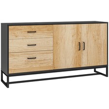 HOMCOM Buffet 140x35x75cm Bois