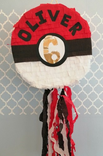 Pokeball piñata birthday - pokeball,