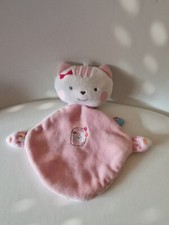 Doudou Chat Rose Sucre D Orge Plat