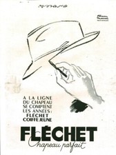 Publicité ancienne chapeau