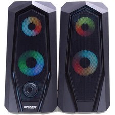 2 X Enceintes RGB 6W PC Système Audio Film Musique Gaming