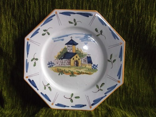 Assiette ancienne faience - assiette,