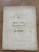 Partition/AUBER D. F. E. Le Domino Noir Opéra 107/Duo Harpe Et Piano/Th Labarre