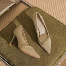 Chaussures Courtes, 8 CM Beige