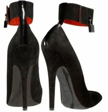 ERNEST 35 36 escarpins leather 15cm Sexy platform ankle locked strap high heels