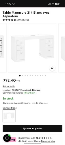 Table manucure aspirateur - table,