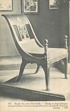 75 PARIS MUSEE DES ARTS DECORATIFS CHAISE EN BOIS D'ACAJOU