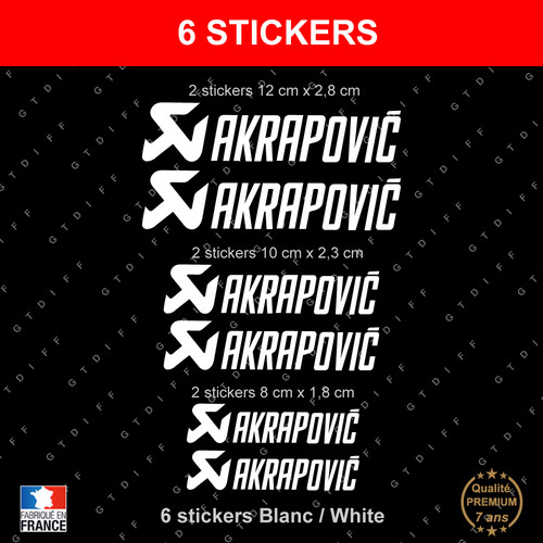 Stickers akrapovic blanc - stickers,
