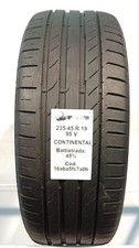 PNEUS USAGÉS PIÈCES 1 CONTINENTAL CONTISPORT CONTACT 5 SSR 235/45 R19 95V ESTIVE