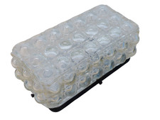 Applique Plafonnier Verre Pressé 1960 Lustre Ceiling 22x12 Helena Tynell Limburg