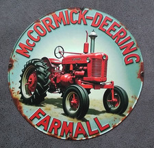 Plaque métal vintage tracteur - métal,