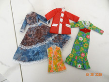 Lot vintage tenues poupée clone Barbie Petra Tressy Sindy Daisy 1960 1970
