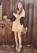 RODARTE NUDE BLUSH MESH TULLE