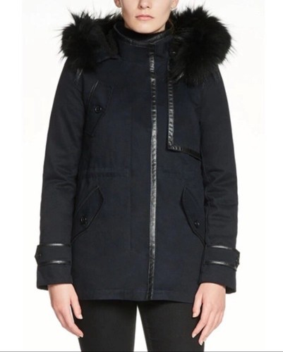 Maje gamaso parka coat fur - coat,