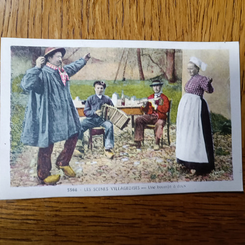 Ancienne cpa les - les, scènes