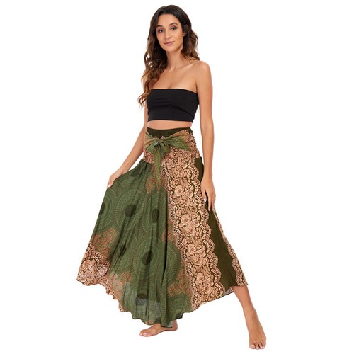 Coton boho maxi jupe hippie - maxi,