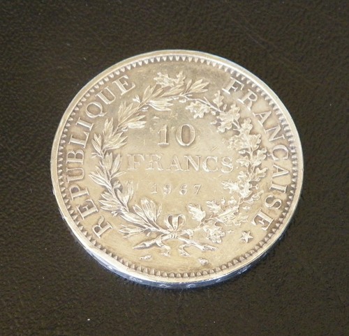 Pièce francs 1967 hercule - pièce, 10