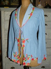 vvv VESTE / CHEMISE BLEUE