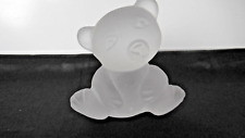 ourson en verre cristal opaque