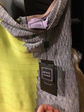 Yellow and Grey Herve Leger