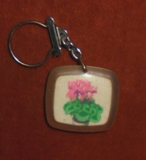 Porte-clés joli pot de Fleurs EHLINGER Horticulteur Route d'INGERSHEIM - COLMAR