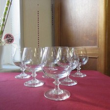 6 verres à digestif ou a liqueur  en cristal d arques modèle LOUVRE