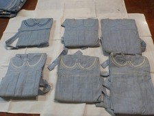 88/  LOT DE 6 ANCIENNE BLOUSE ECOLIER  TABLIER ENFANT fille ECOLE ANNEES 50