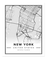 Affiche de carte de la ville