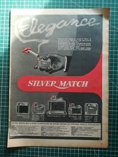 658 PUBLICITE ANCIENNE 1950 Briquets à gaz Silver Match élégance