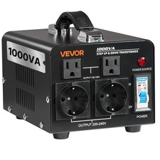VEVOR Transformateur 220 V à 110 V et 110 V à 220 V Élévateur Abaisseur 1000 VA