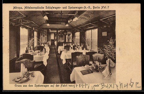Carte postale wagon restaurant - carte,
