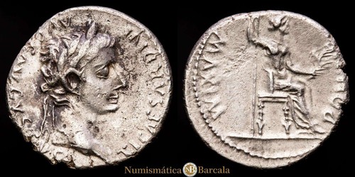 Tiberio denario - (3,73, grammes)