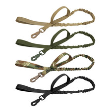 1 LAISSE ARMY POUR CHIENS HAUTE QUALITÉ ÉLASTIQUE AVEC POIGNÉE ET RENFORTS 106CM
