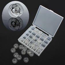 Boîte rangement + 25 pièce canettes bobine en plastiques  machine à coudre 