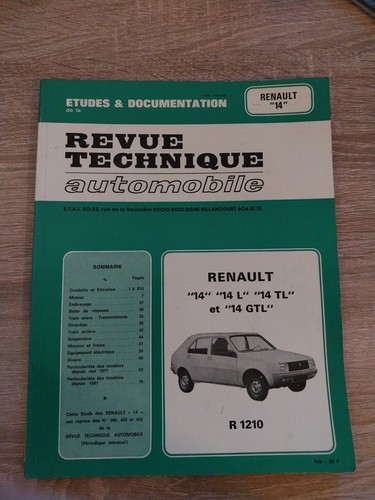 Revue technique renault 2 - revue, 1.2