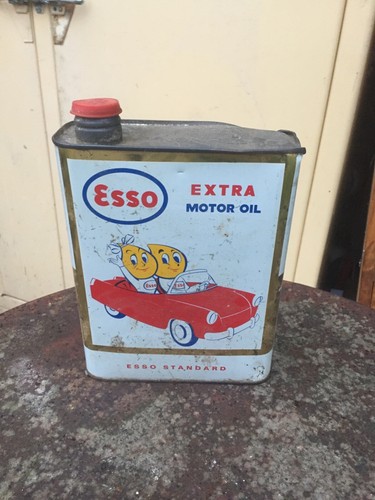 Ancien bidon huile - d'huile, esso