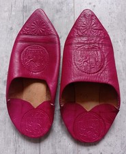 Babouches marocaines roses FES taille française 37-38