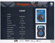 Pair of Oragon by Klipsch In Wall Stero Speakers OR8P