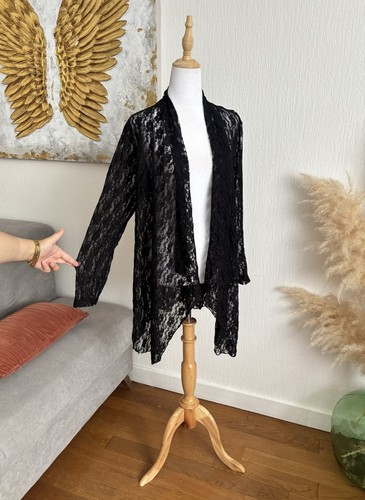 Gilet femme dentelle noire - , xl