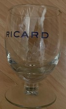Verre à ballon Ricard logo bleu vintage collector hauteur 10cm