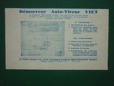 1932 PUB P VIET DEMARREUR AUTO-VIREUR MOTEUR AVION AIRCRAFT ORIGINAL FRENCH AD