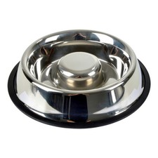 Gamelle Anti-Glouton Chien & Chat "Inox" 30cm Argent