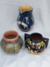Lot poterie  Grès Vase par Jeanne CHARVIER / Pierrefonds  / pichet Alsace